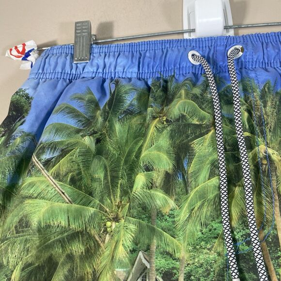 Tokyo Laundry Swim Board Lined Shorts Men W32 XL Hawaiian Tropical Floral  Beach - Picture 5 of 14